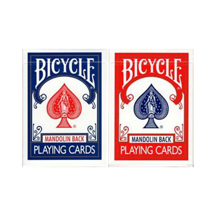 Bicycle Mandolin Playing Cards, Poker, 1/2 Blue 1/2 Red - 1 gross (144 decks) main image